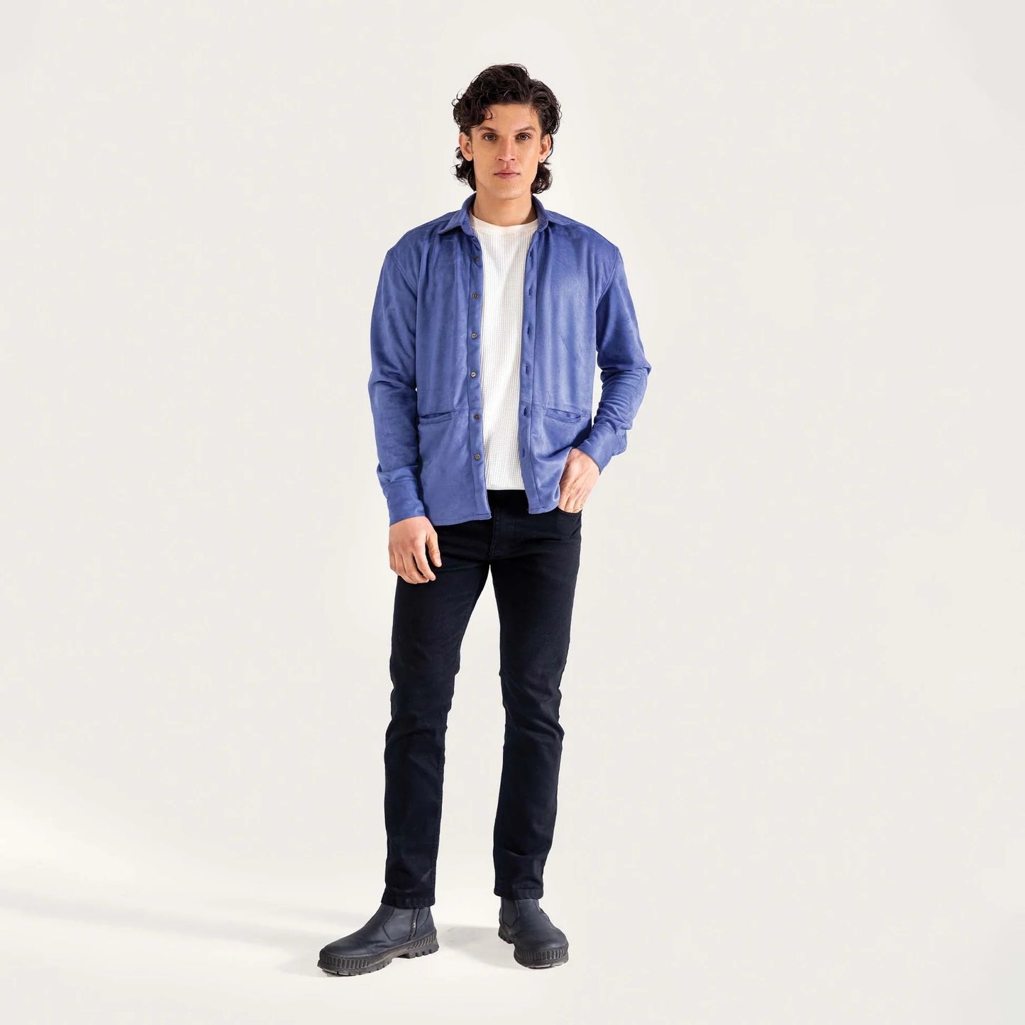 Naya Dour CLASSIC SUEDE BUTTON DOWN SHIRT