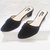 Stylish Heel Pump Shoes for Women with Tie Knot