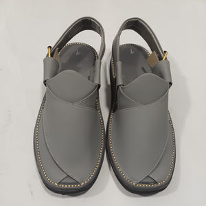 Peshawari Chappal Naram Qadam Pro Grey Color Traditional Casual Wear For Men -