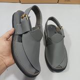 Peshawari Chappal Naram Qadam Pro Grey Color Traditional Casual Wear For Men -