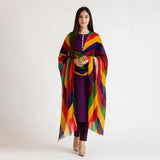 Unstitched 3-Pcs Katan Silk Suit with Multi-Color Organza Chunri Dupatta for Women – Premium Party Wear Dress Material